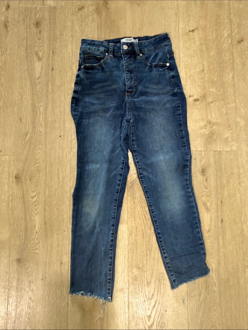 JustFab Women’s Skinny Jeans in Dark Blue Wash